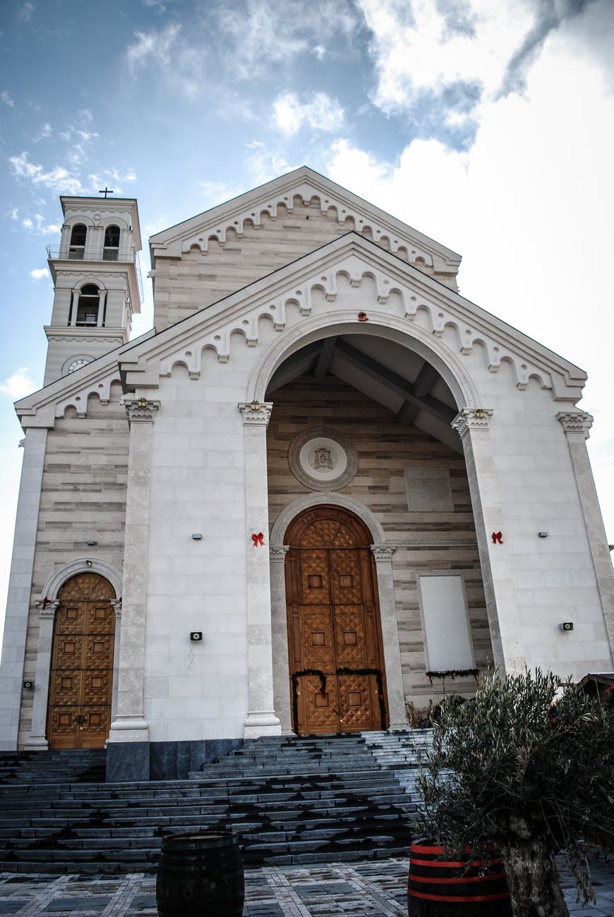 white concrete church