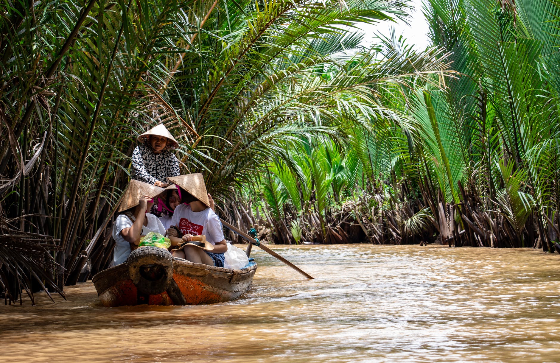 people traveling using boat